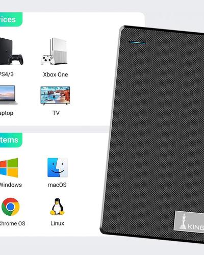 KINGSTER® External Hard Drive – Black