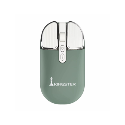 KINGSTER® Wireless Bluetooth Rechargeable Mouse – Silent Click, Dual Mode (BT 5.2 + 2.4GHz), Sage Green